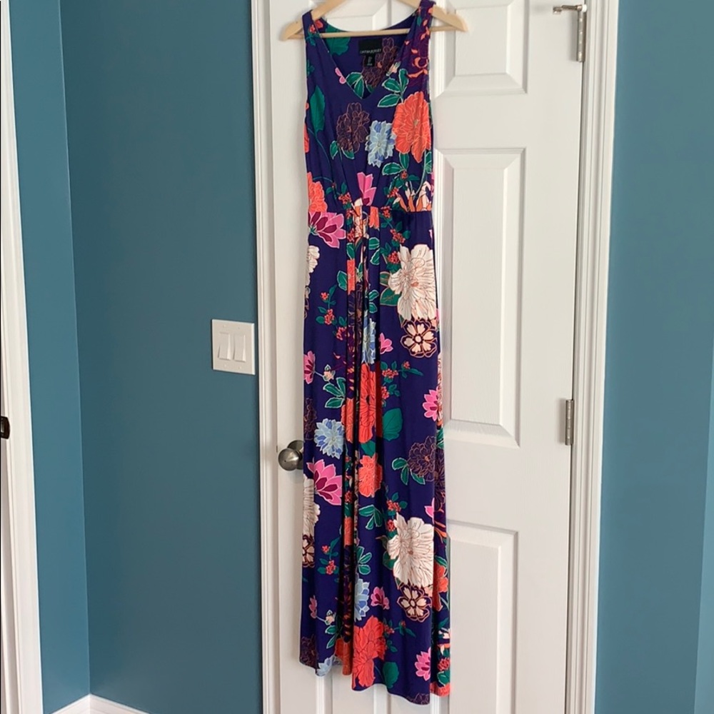 Colorful floral maxi dress